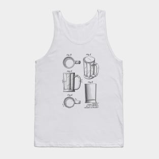 Beer Glass VINTAGE PATENT DRAWING Tank Top